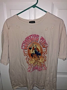 Cutter Distressed T-Shirt Cowboy und Country Musik Gr. XL - Bild 1 von 10