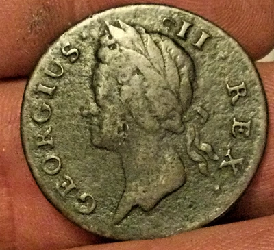 1741 Hypernea IRELAND UK King George II 1/2 Penny - Image 1 of 2