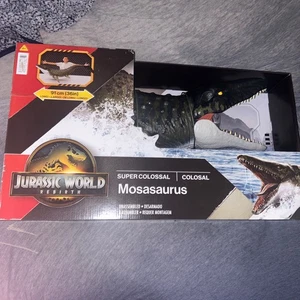 Figura de acción Jurassic World Rebirth Super Colossal Mosasaurus nueva en caja 36 pulgadas - Imagen 1 de 6