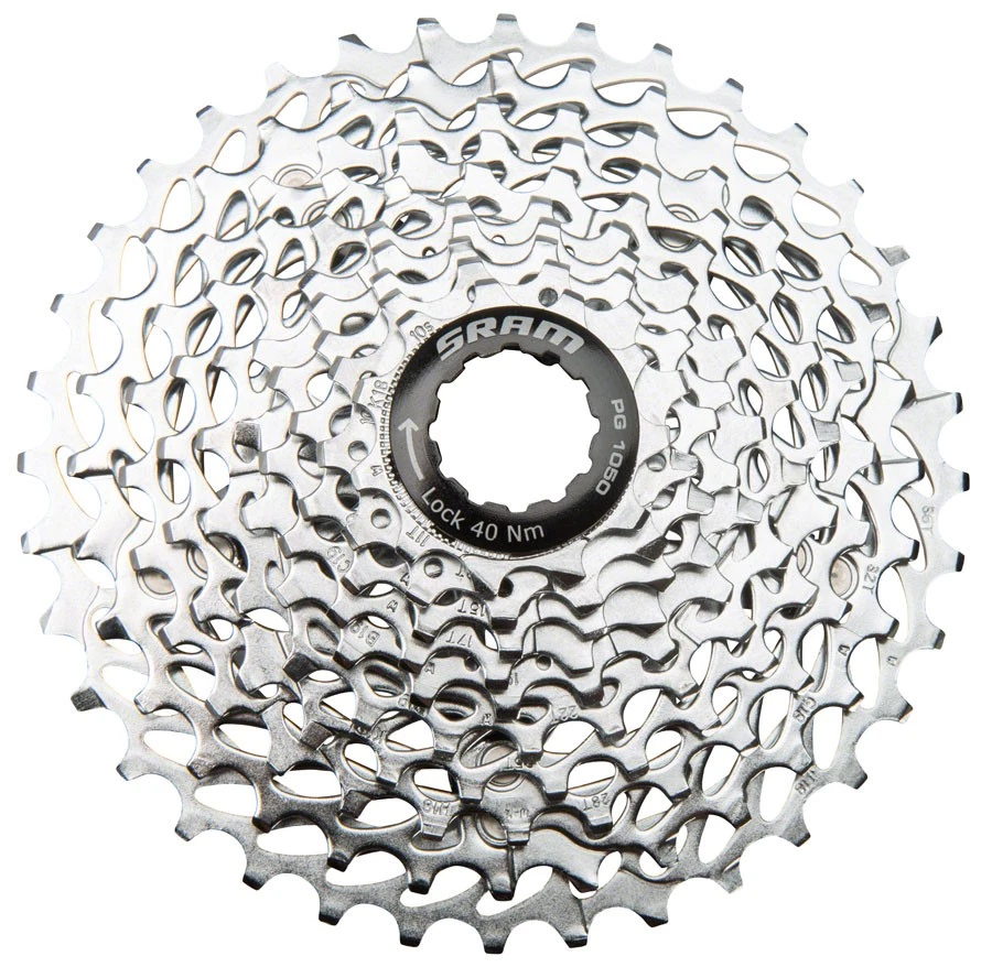 Cassete SRAM PG-1050 - 10 velocidades, 11-36t, prata - Imagem 1 de 1