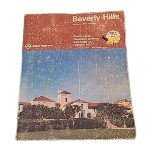1977 Beverly Hills CA Telephone Directory Pacific Telephone Feb Area Code 213 - Picture 1 of 10