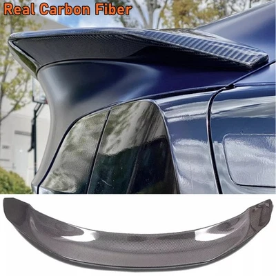 Alerón trasero de fibra de carbono real apto para Tesla Modelo 3 V 2017-2023 estilo EE. UU. Foto 1 de 4