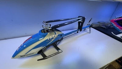 OMP M4  Blue Bird BNF. Spektrum, Ikon 2 Flybarless System Helicopter - Image 1 of 4