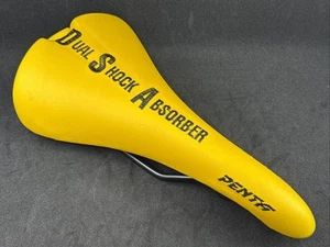 Gipiemme PENTA Saddle Dual Shock Absorber Yellow Steel Rails 270mm x 140mm - Picture 1 of 12
