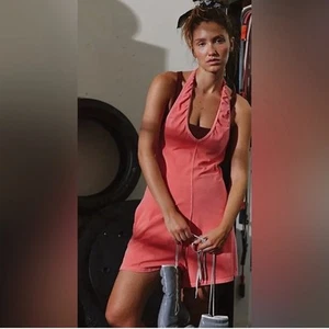 Mameluco halter Free People Movement Hot Shot rosa hibisco talla mediana nuevo con etiquetas - Imagen 1 de 10