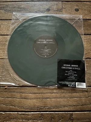 Ariana Grande ‎2019 Christmas and Chill Green Etched Vinyl  NEW - Image 1 of 4