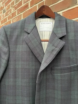 Abrigo de lana a cuadros Brooks Brothers negro polar x Thom Browne, pequeño BB1 RARO Foto 1 de 4