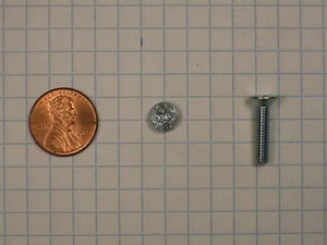 MACHINE SCREW #(8-32) x 3/4" STEEL,FLAT HEAD, PHILLIPS DRIVE, ZINC-PLATED - Picture 1 of 1