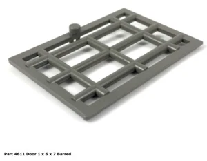 Lego 1x 4611 Puerta Gris Oscuro 1 x 6 x 7 Castillo Barrado 6085 - Imagen 1 de 1