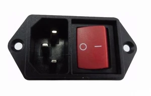 Aparatos frigoríficos hembra C-14 10A/250V con interruptor intercambiable 6A/250V sin iluminar - Imagen 1 de 5