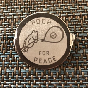 Winnie POOH FOR PEACE 1967 War Pin 1" - Picture 1 of 2