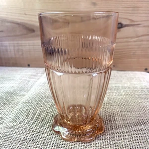 Rosa Krönung Becher mit Fuß 5 Zoll von Anchor Hocking Glas Vintage Ersatz - Bild 1 von 11