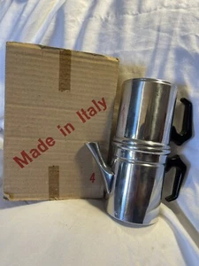 Cafetera espresso napolitana vintage nueva de colección stock antiguo sin usar #4 con caja original - Imagen 1 de 12