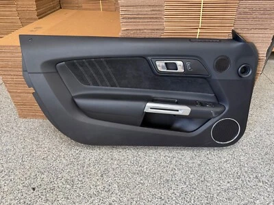 2018-2023 Ford Mustang GT LH Driver Leather/Suede Insert Door Panel Grey Stitch - Image 1 of 4
