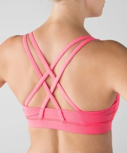 Lululemon Energy Bra Flash Light Pink Workout Yoga Run Womens Sz 8 - Picture 1 of 4