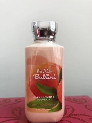 Bath & Body Works PEACH BELLINI 8 oz Body Lotion ORIGINAL RARE Sealed - Image 1 of 2