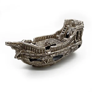 Aquarium Dekoration Keramik Boot XXL Höhle Wrack Fische Schiff Neuware Antik NEU - Bild 1 von 11