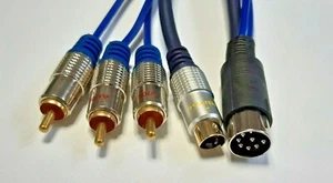 Commodore C64 C128 High Quality S-VIDEO & Composite Video Cable TV Lead PREMIUM - Picture 1 of 7