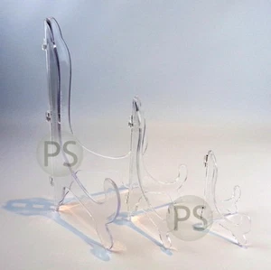 Classic Display Stand /Easel - Clear :10cm-45cm, 4" to 18" :Plate, Photo - Picture 1 of 8