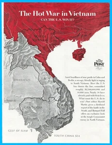 Vietnam War Thailand map magazine article 1962 2 page which is back to back - Picture 1 of 4