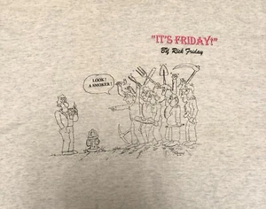 Vintage Original It's Friday Anti Smoker Propaganda Mafia Shirt Single XXL F7 - Picture 1 of 6