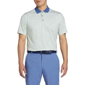 NWT Walter Hagen Men's Clubhouse 19th Hole Golf Polo Shirt Size XL White/Lime - Picture 1 of 9