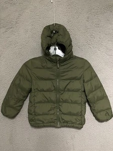 Uniqlo Boys Puffer Jacket Size 3-4 Green Full Zip Kids Nylon - Picture 1 of 5