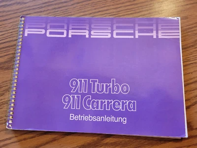 Porsche 911 Carrera 1988, 911 Turbo manual del propietario original OEM - idioma alemán Foto 1 de 4