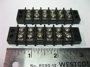 Schraubklemmenleiste 6-fach schwarz Kunststoff 3" 300V 20A KF-14 NOS Menge 2 - Bild 1 von 4