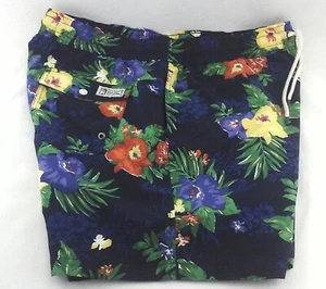 Polo RALPH LAUREN Swim Trunks Shorts Hawaiian Navy Floral Men's L $85 New - Picture 1 of 6