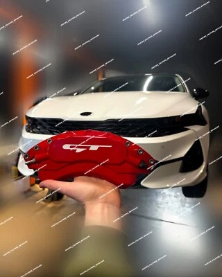RED KIA K5 GT-line custom metal made brake caliper covers for Kia K5 EX - Image 1 of 4