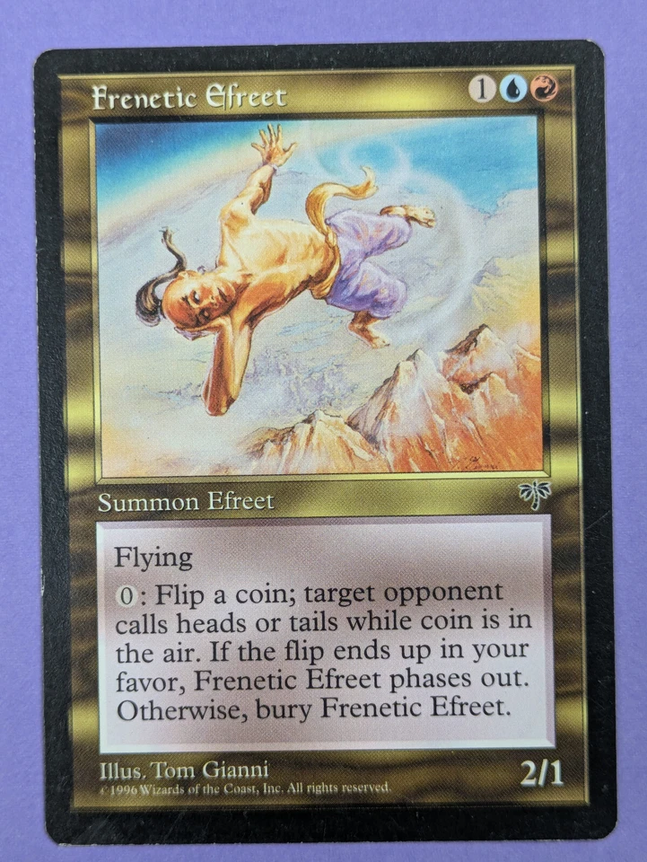 MTG Magic The Gathering: Mirage: Frenetic Efreet Rare - LP - Image 1 of 2