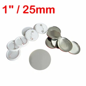 1" / 25mm Blank Metal/ABS Pin Badge Button Supplies for DIY Badge Maker Machine - Picture 1 of 15