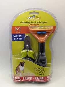DeShedding Tool & Nail Clippers For Short Hair Dog Size M, New - Picture 1 of 2