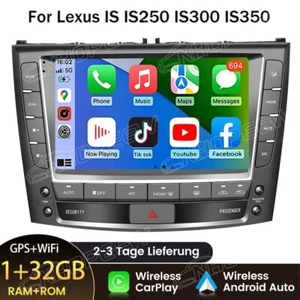 32GB Carplay Android 15 Car Stereo Radio GPS NAVI For Lexus IS IS250 IS300 IS350 - Picture 1 of 13