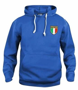 Italy 1960s Retro Football Hoodie Embroidered Crest S-3XL - Picture 1 of 4