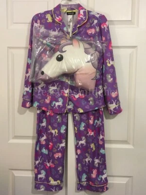 Joe Boxer Unicornio/Púrpura 2 piezas Pijama más Peluche Lote Niñas XL 14/16 Foto 1 de 4