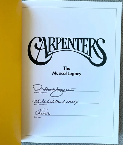 Richard Carpenter Signed Carpenters The Musical Legacy 1st Ed HC Book Authentic Cover