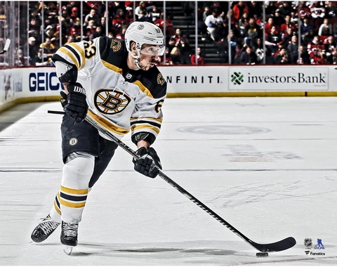 Brad Marchand Boston Bruins Unsigned White Jersey Skating 11" x 14" Photo Cover
