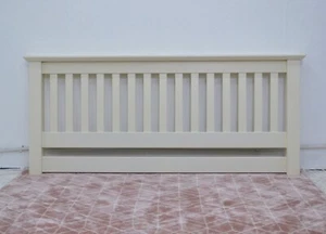 Double Headboard Julian Bowen Barcelona Wooden Stone White RRP £149 - Picture 1 of 4