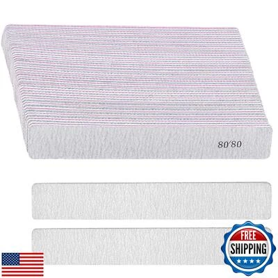 21 Pcs Nail File 80/80 Grit Nail Files,Gray Double Sided Emery Boards,Profess - Image 1 of 4