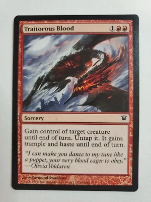 MTG Magic The Gathering Card Traitorous BloodSorcery Red Innistrad 2011 - Image 1 of 2