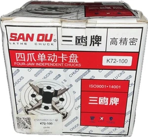 SAN OU LATHE CHUCK FOUR-JAW INDEPENDENT CHUCKS K72-100 ISO9001 14001 - Picture 1 of 3