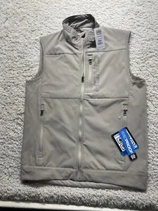 Cinch Western Wear Windproof Khaki Full Zip Vest Spellout Size S *NEW* - Bild 1 von 7