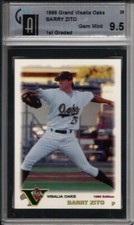 1999 Grandstand Visalia Oaks Barry Zito #26 GAI 9.5 GEM PSA 10 LOW POP Minor RC