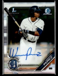 2019 Bowman Chrome Prospect Autographs #CPAWP Wenceel Perez
