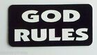 3 - God Rules Saved Christian Jesus Hard Hat Tool Box Biker Helmet Sticker