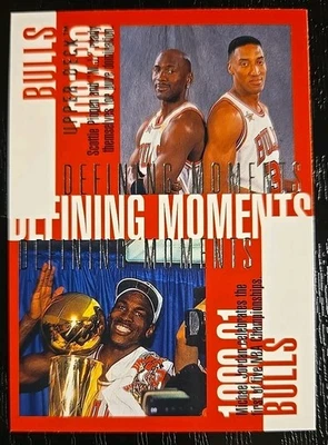 Michael Jordan 1998 Upper Deck Defining Moments #334 Pippen Rodman Bulls Foto 1 de 2
