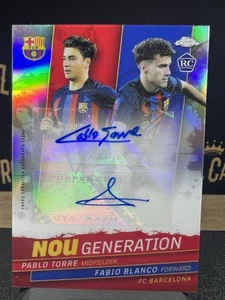 2022 Topps Chrome Pablo Torre Fabio Blanco Nou Generation Dual Auto RC /150 - Picture 1 of 2
