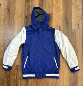 Nike SB Hazed Hooded Jacket Men’s Large Snowboarding Blue White 10k Waterproof - Picture 1 of 21